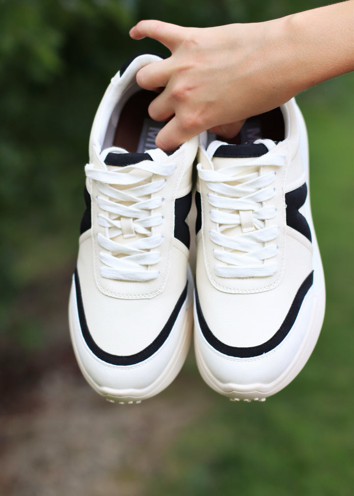 Mia Town White Color Block Sneakers