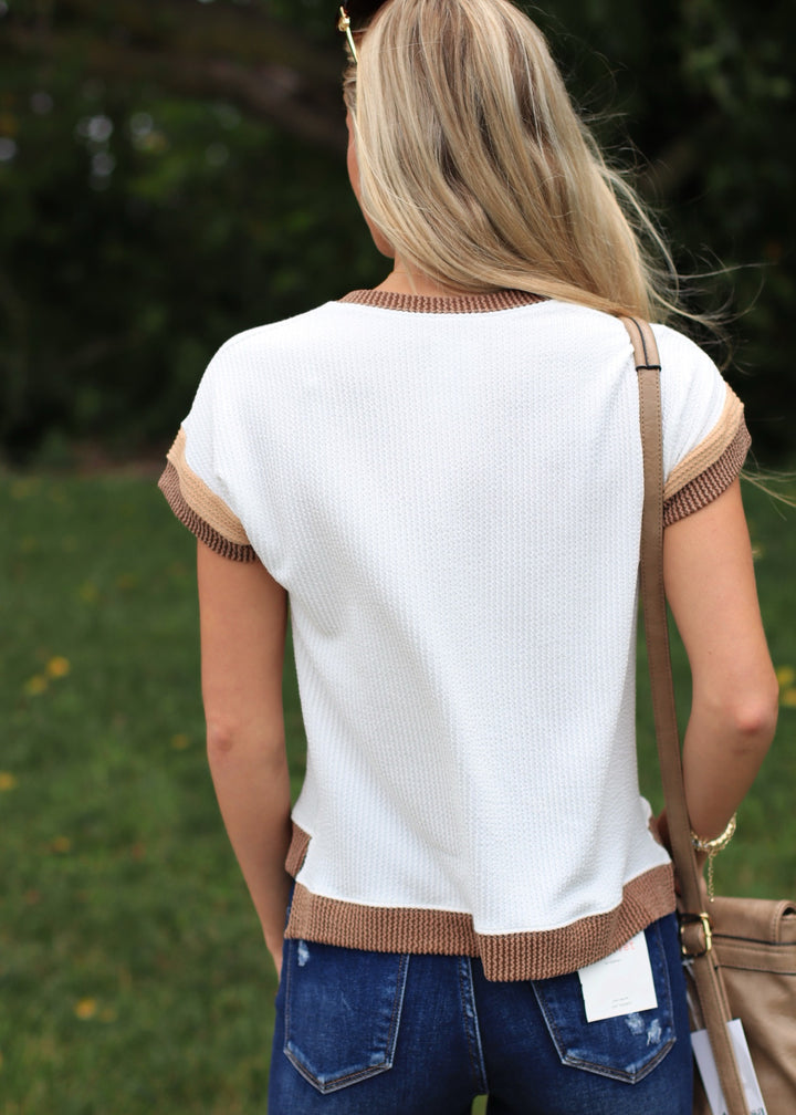 RESTOCK Cormac Ribbed Top in Ivory