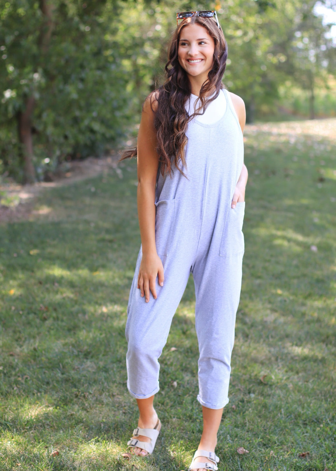 Heather Grey Jumpsuit w/ Pockets