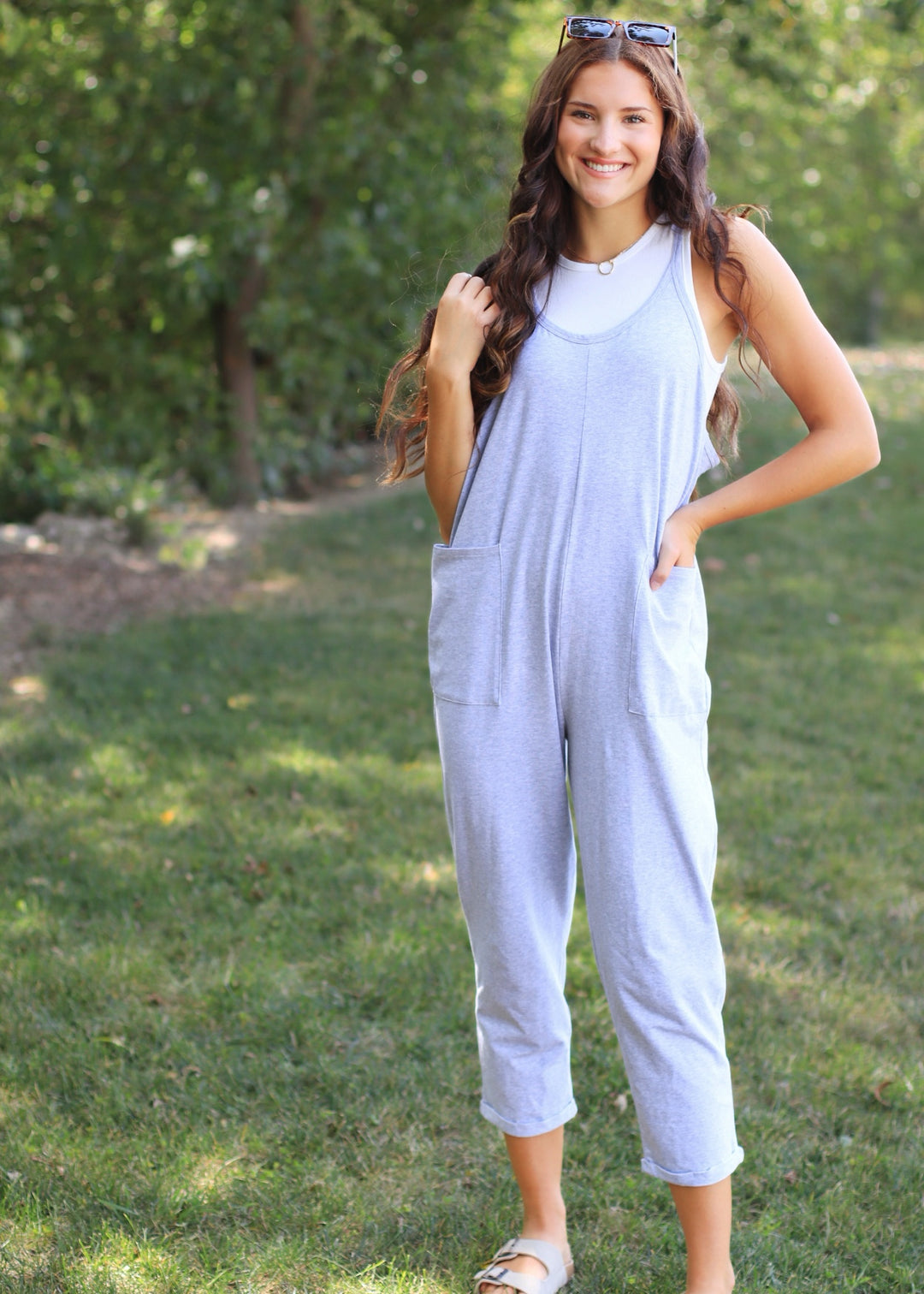 Heather Grey Jumpsuit w/ Pockets