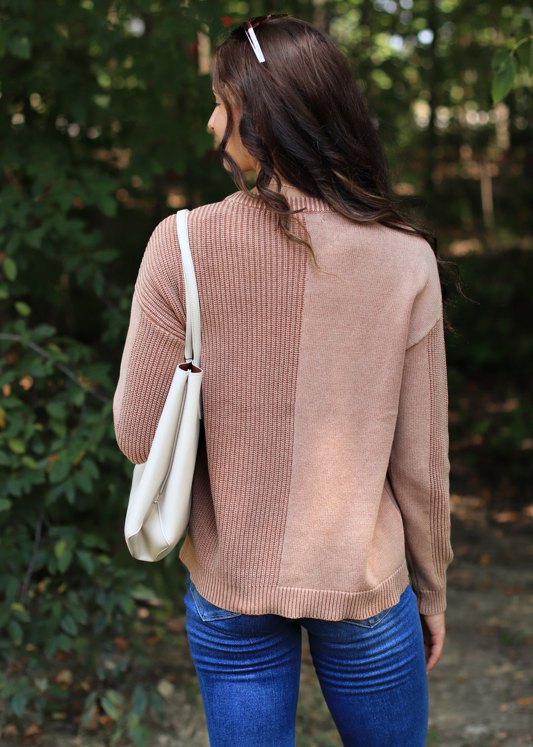 Yasmine Textured Crew Neck Sweater