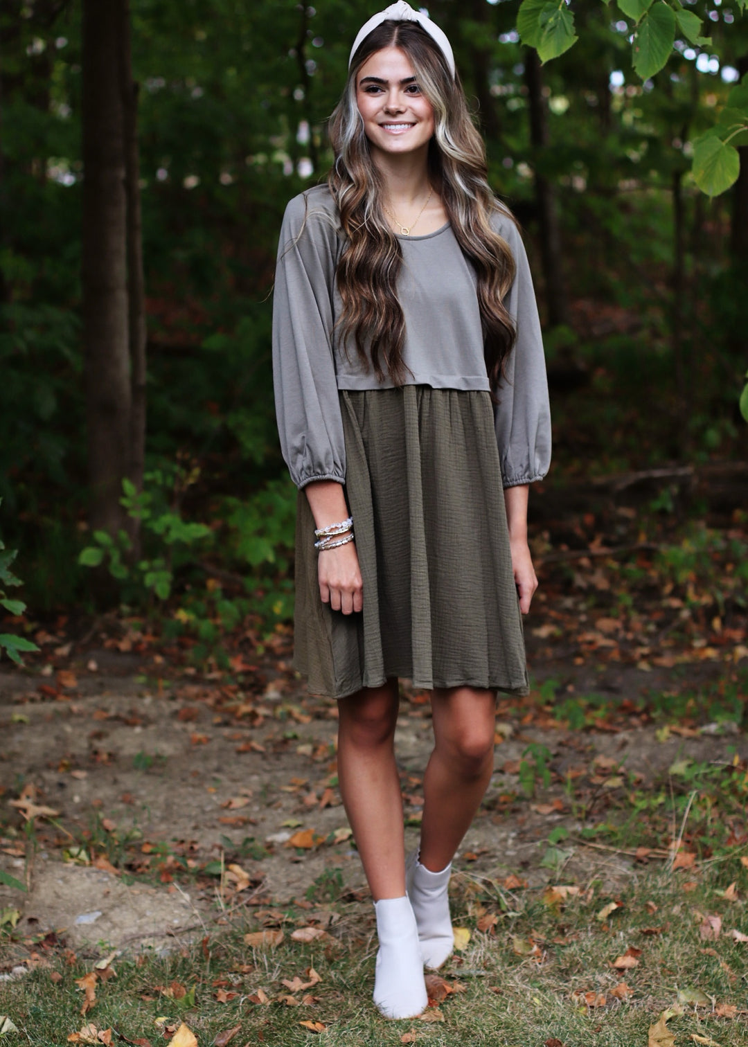 The Dawn Dress in Dusty Olive