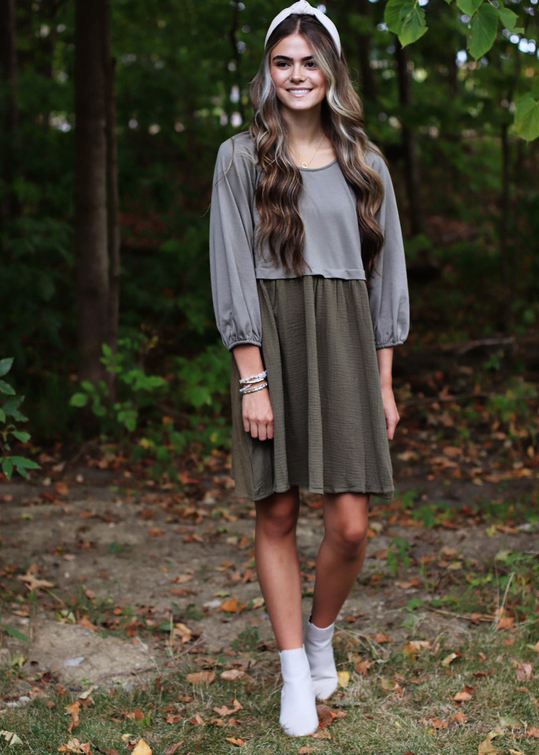 The Dawn Dress in Dusty Olive