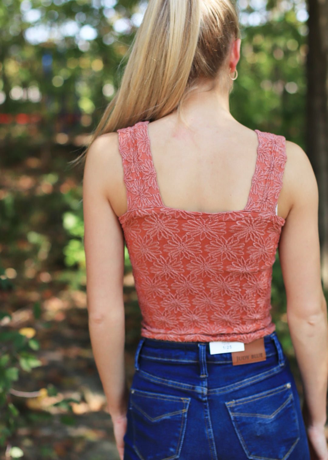 Vintage Rust Floral Seamless Tank