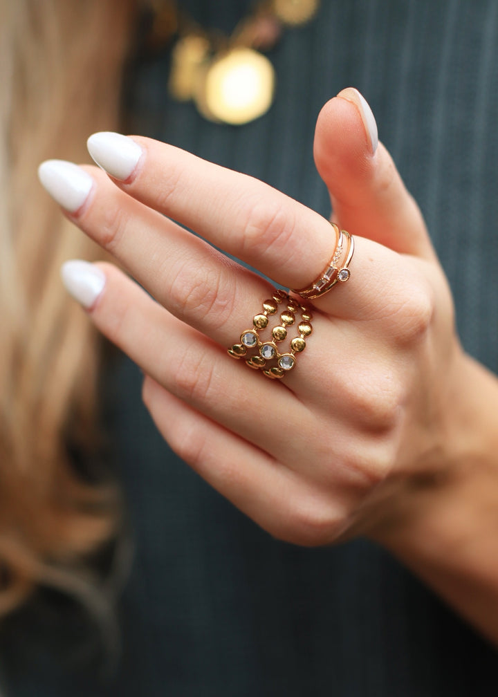 Neo Double Layer Adjustable Ring | Gold