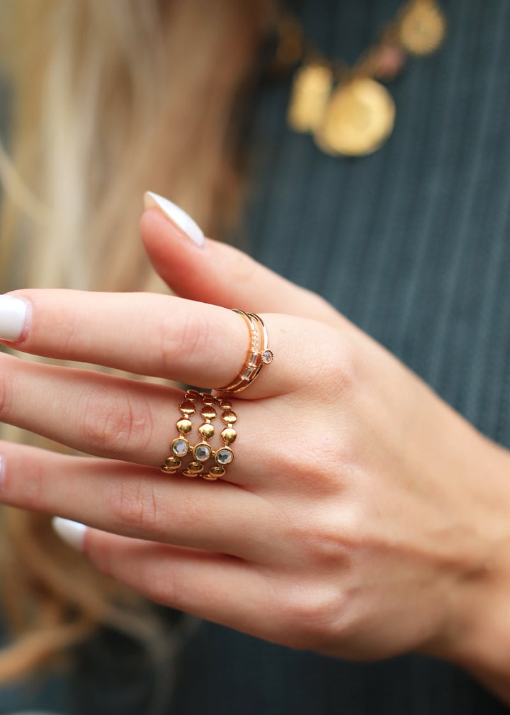 Neo Double Layer Adjustable Ring | Gold