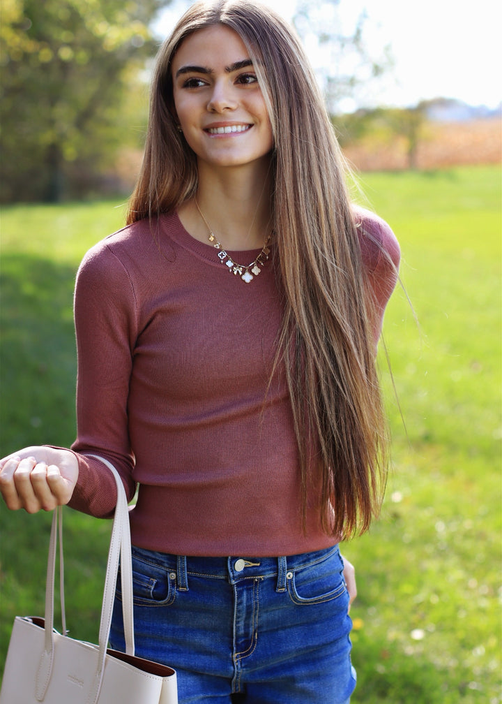 Ultra Soft Pullover Sweater in Paprika