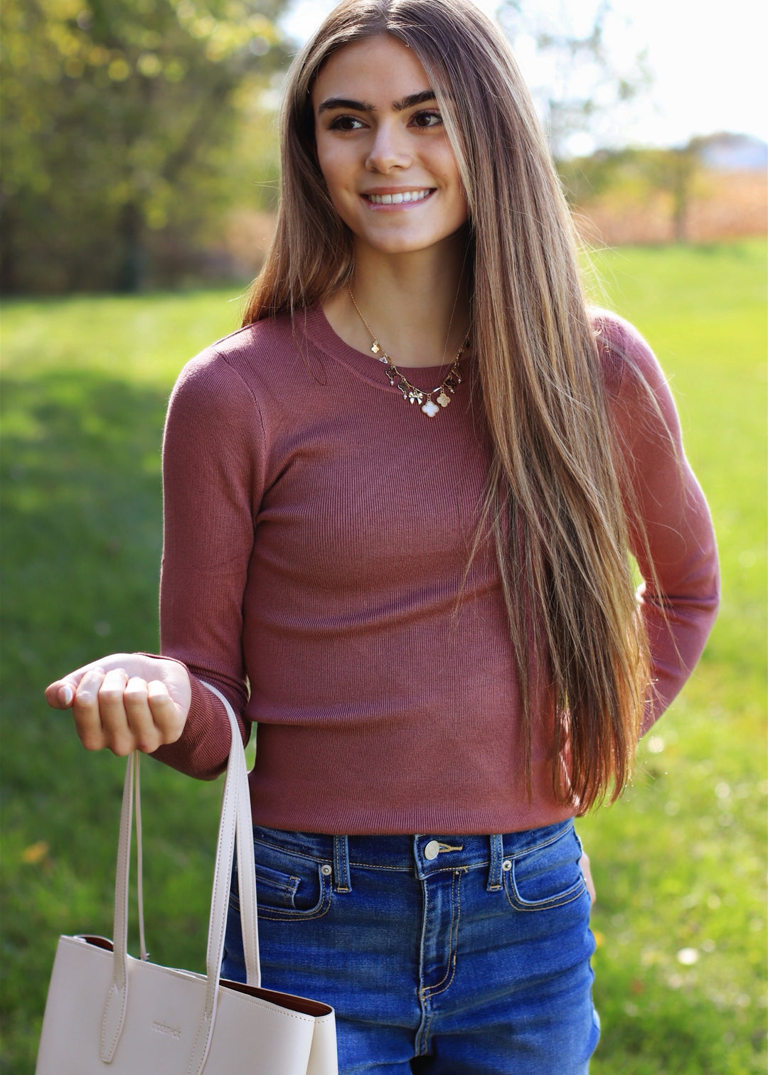 Ultra Soft Pullover Sweater in Paprika