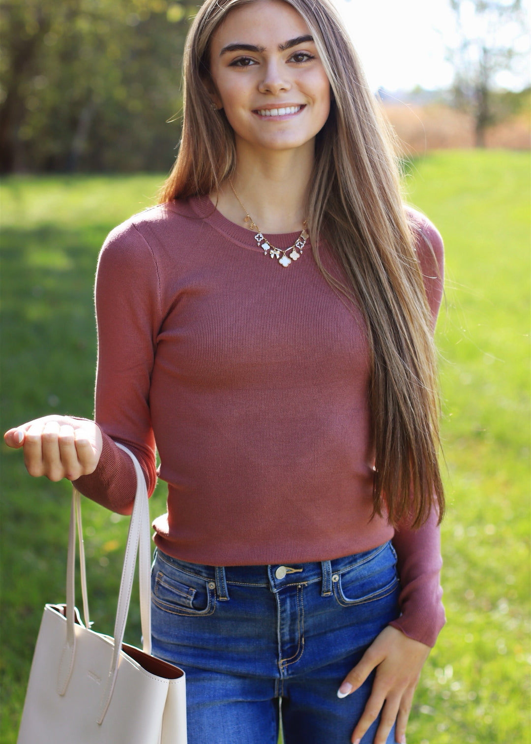 Ultra Soft Pullover Sweater in Paprika