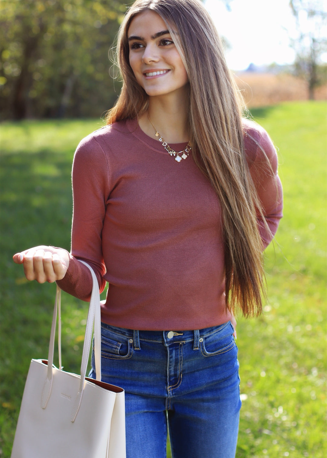 Ultra Soft Pullover Sweater in Paprika