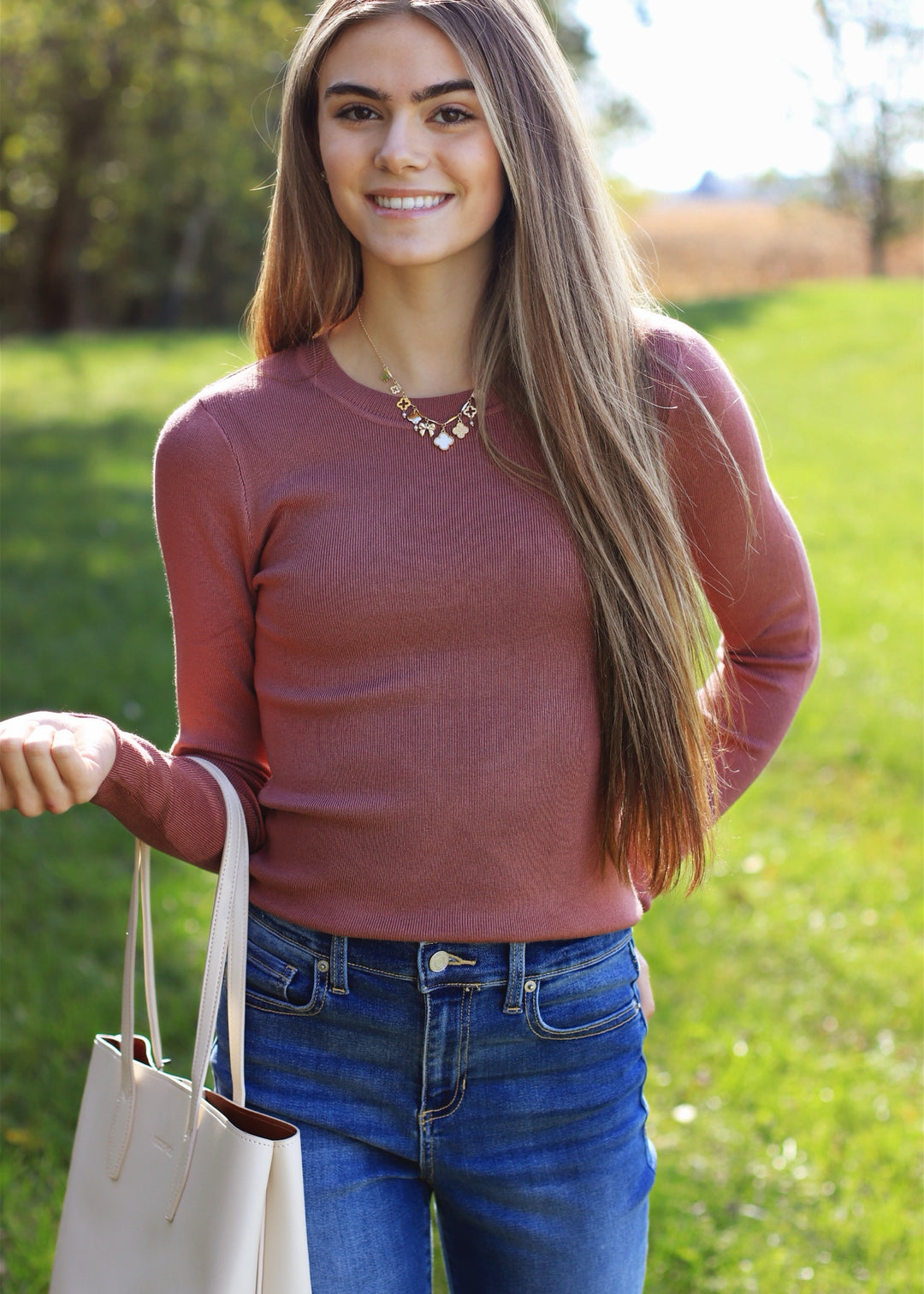 Ultra Soft Pullover Sweater in Paprika