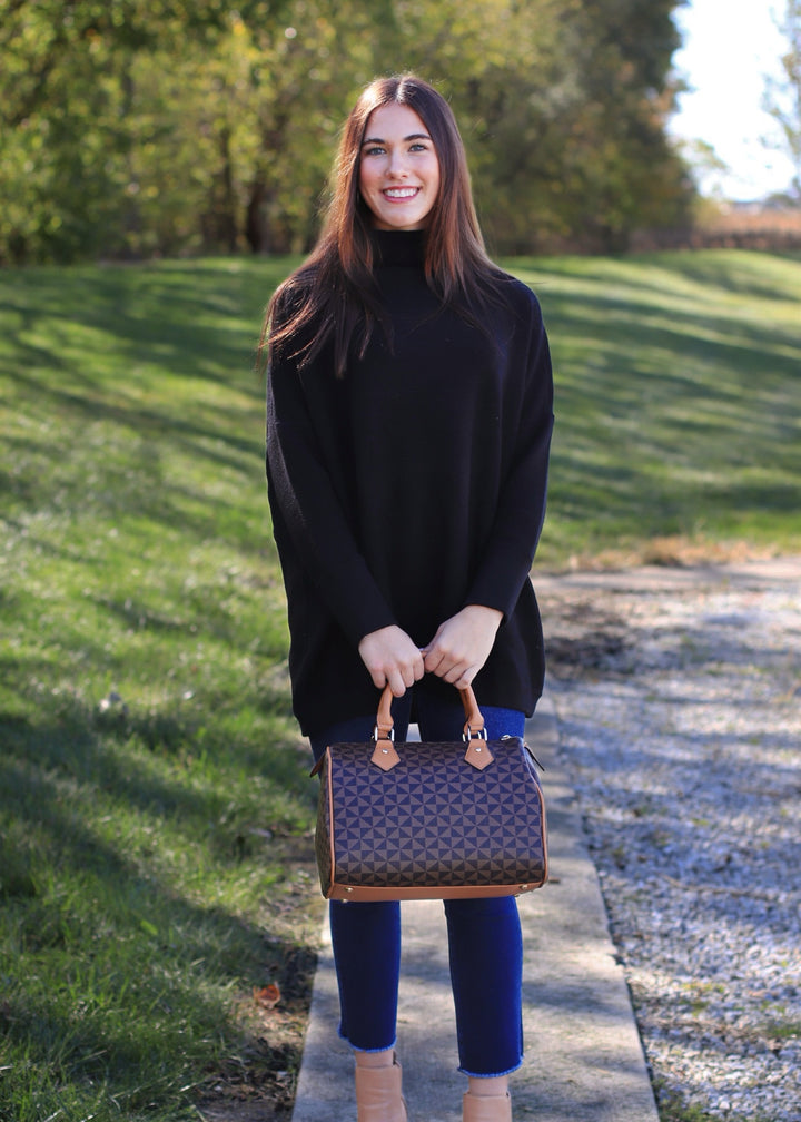 Ottoman Textured Sweater in Black