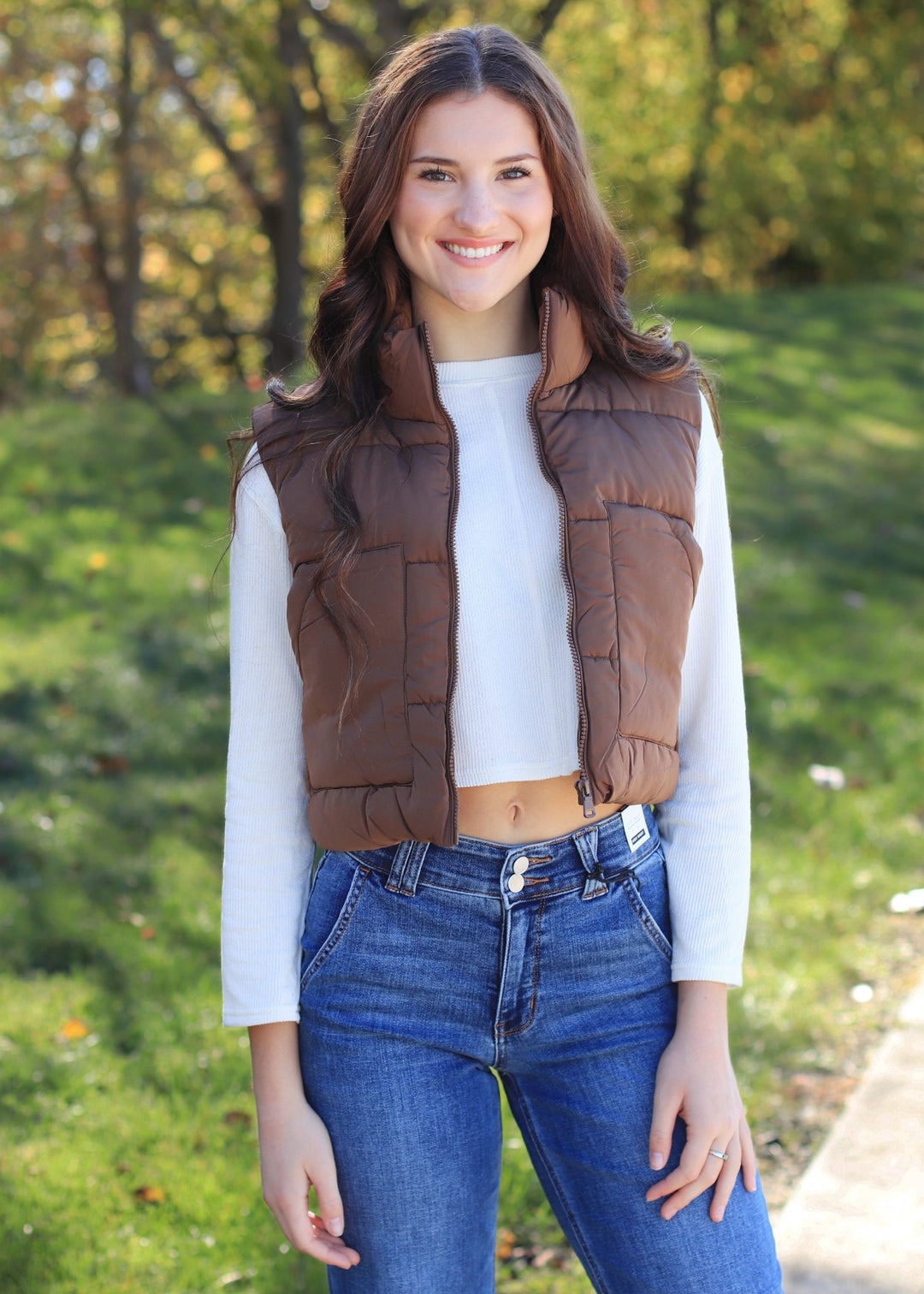 DOORBUSTER Puffer Vest in Cocoa