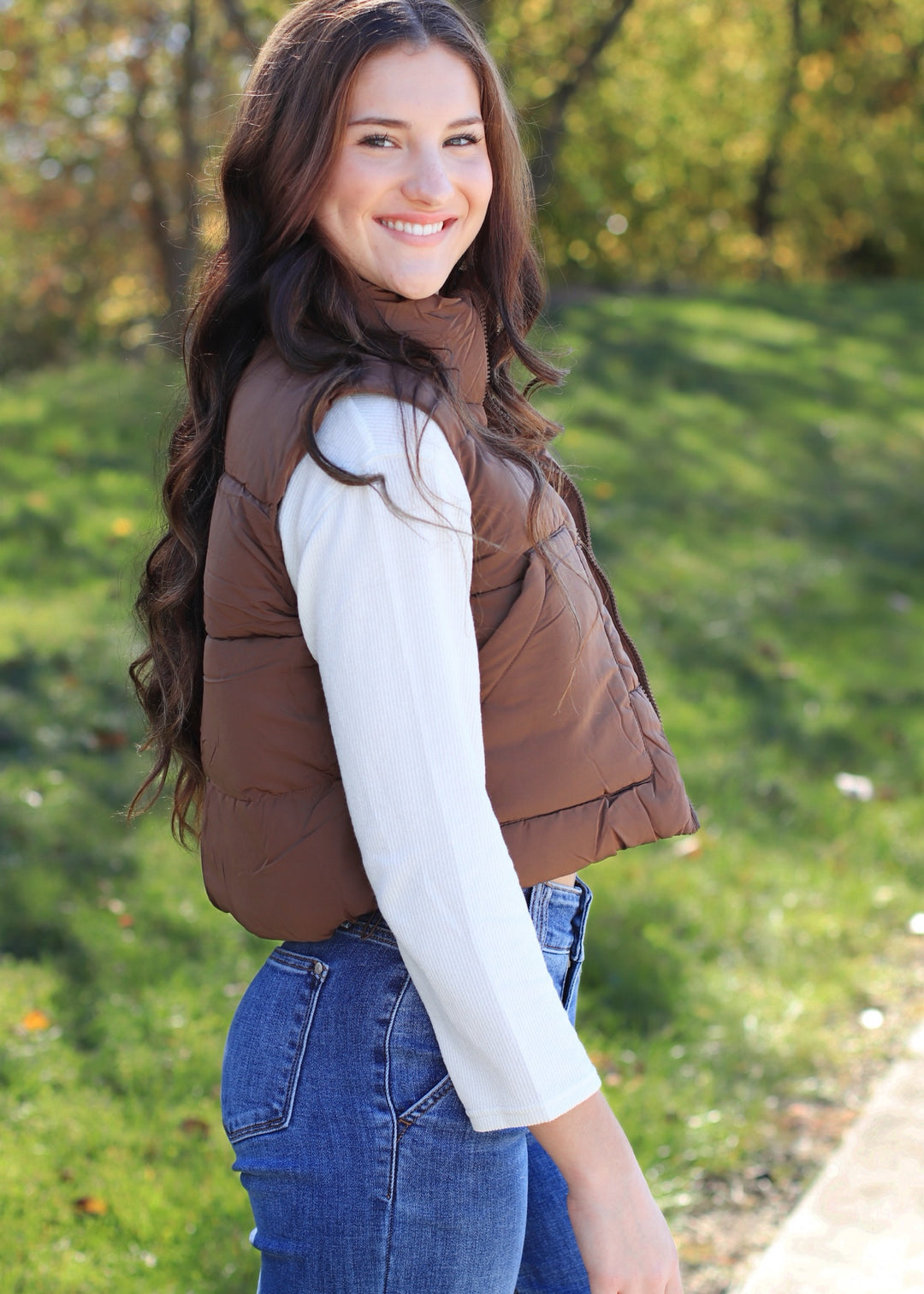 DOORBUSTER Puffer Vest in Cocoa