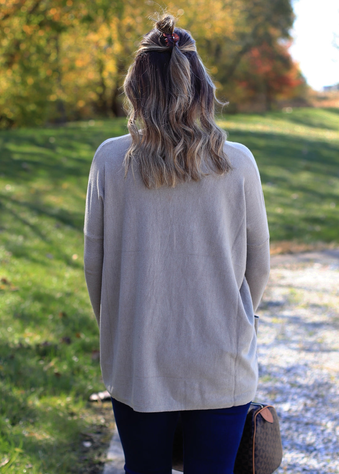 Oversize Pocket Top in Mocha