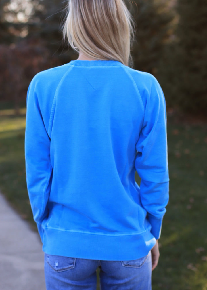 Pocket Pullover in Classic Blue