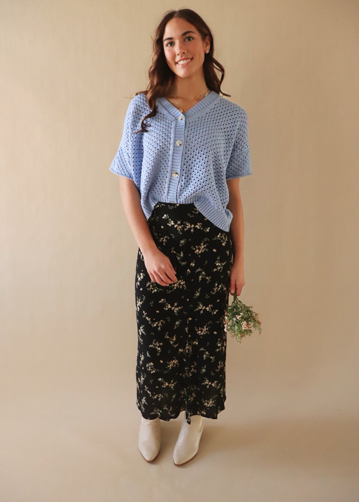 Erica Floral Button Down Midi Skirt