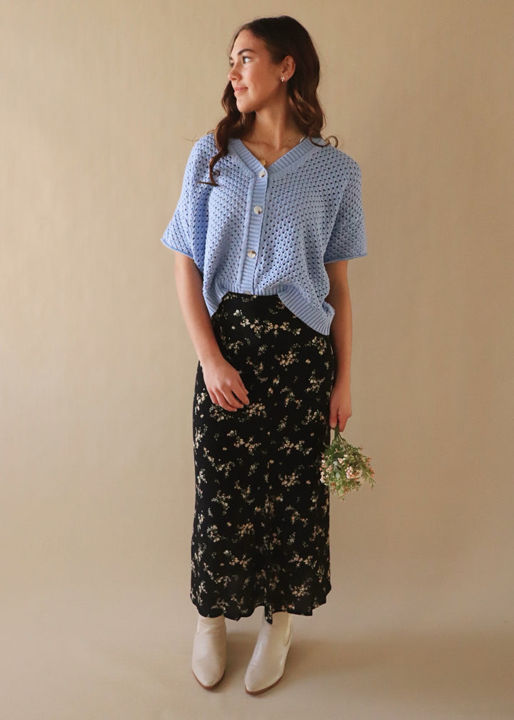 Erica Floral Button Down Midi Skirt