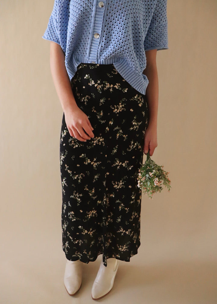 Erica Floral Button Down Midi Skirt