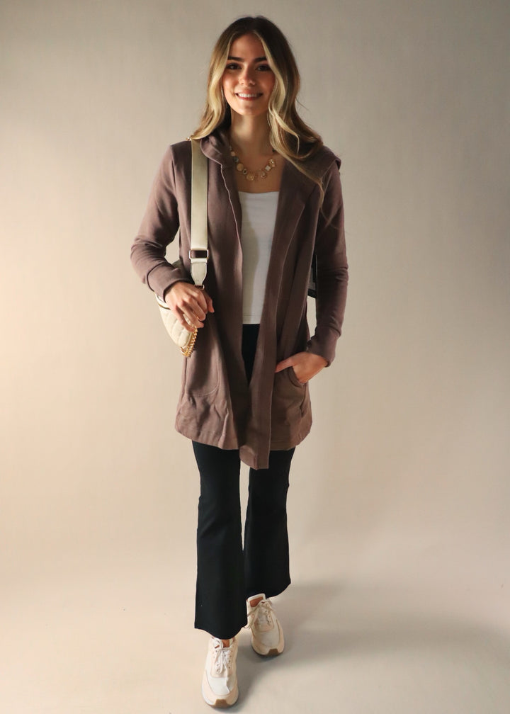 Lydia Butter Fleece Hoodie Cardigan