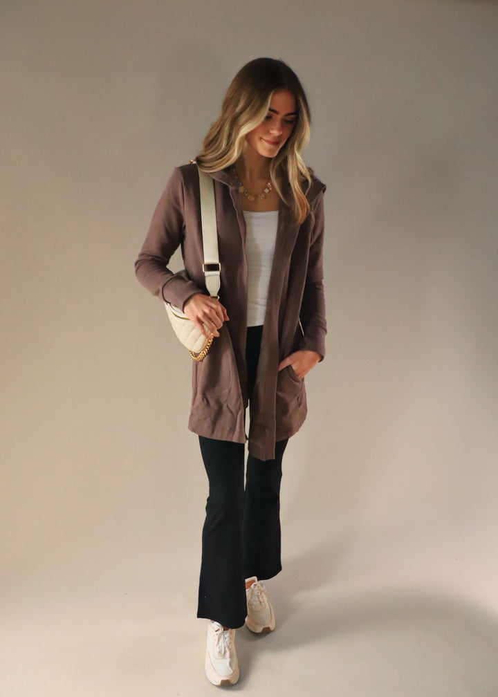 Lydia Butter Fleece Hoodie Cardigan