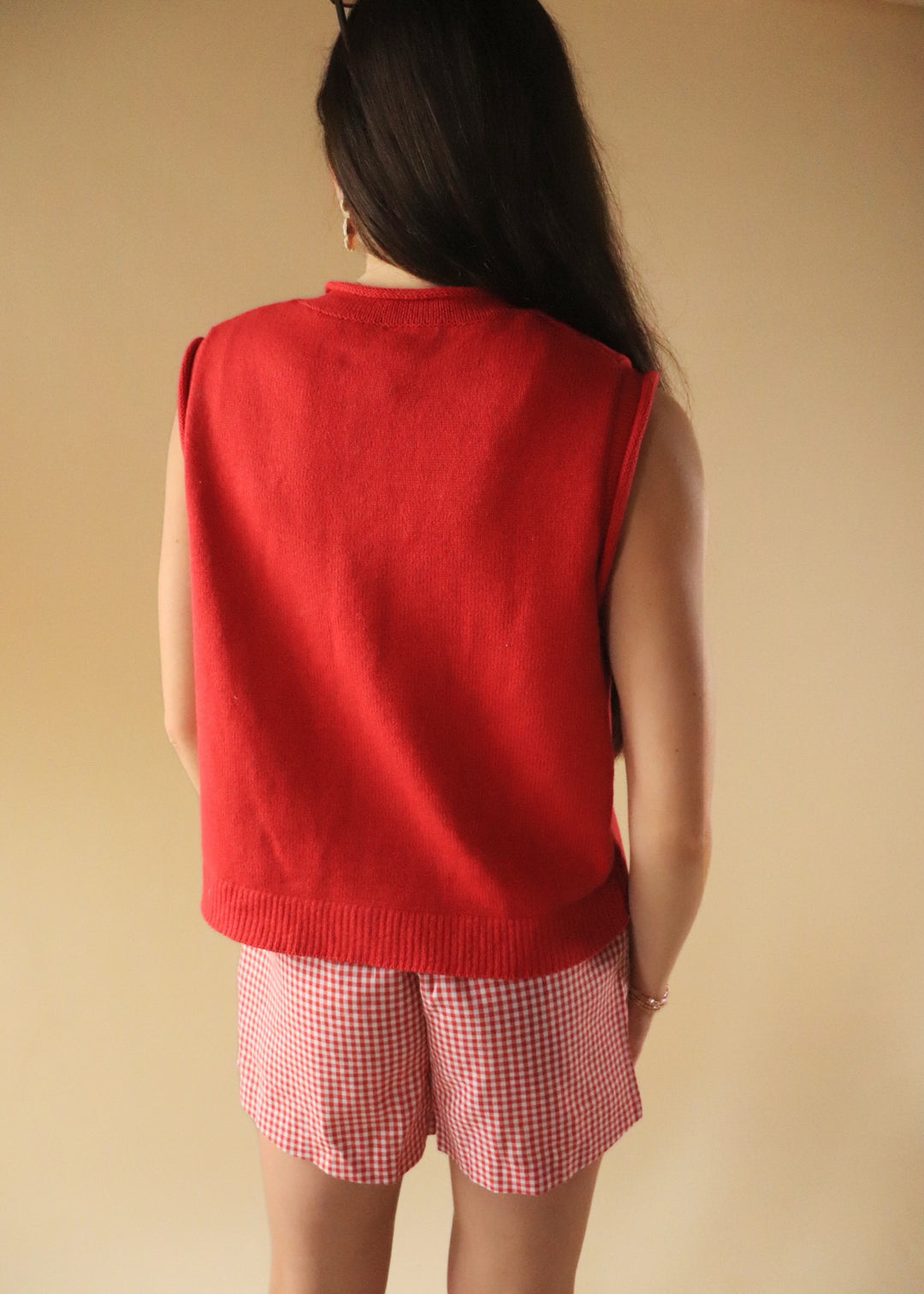 Cherry Button-Up Vest