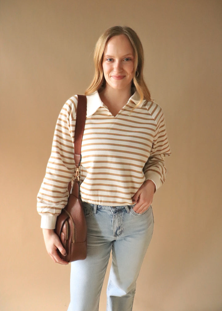 Tammy V Neck Stripe Top