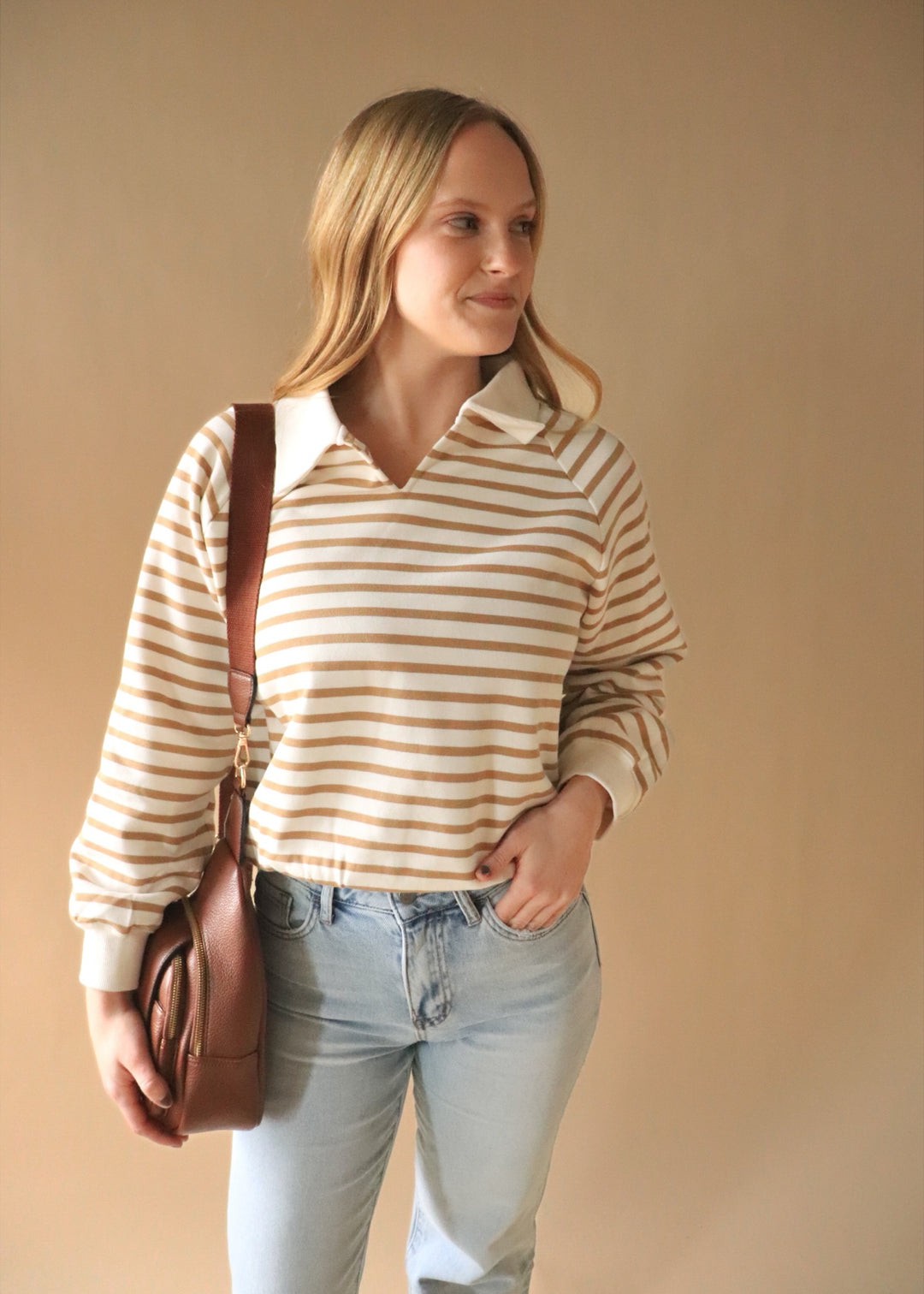 Tammy V Neck Stripe Top