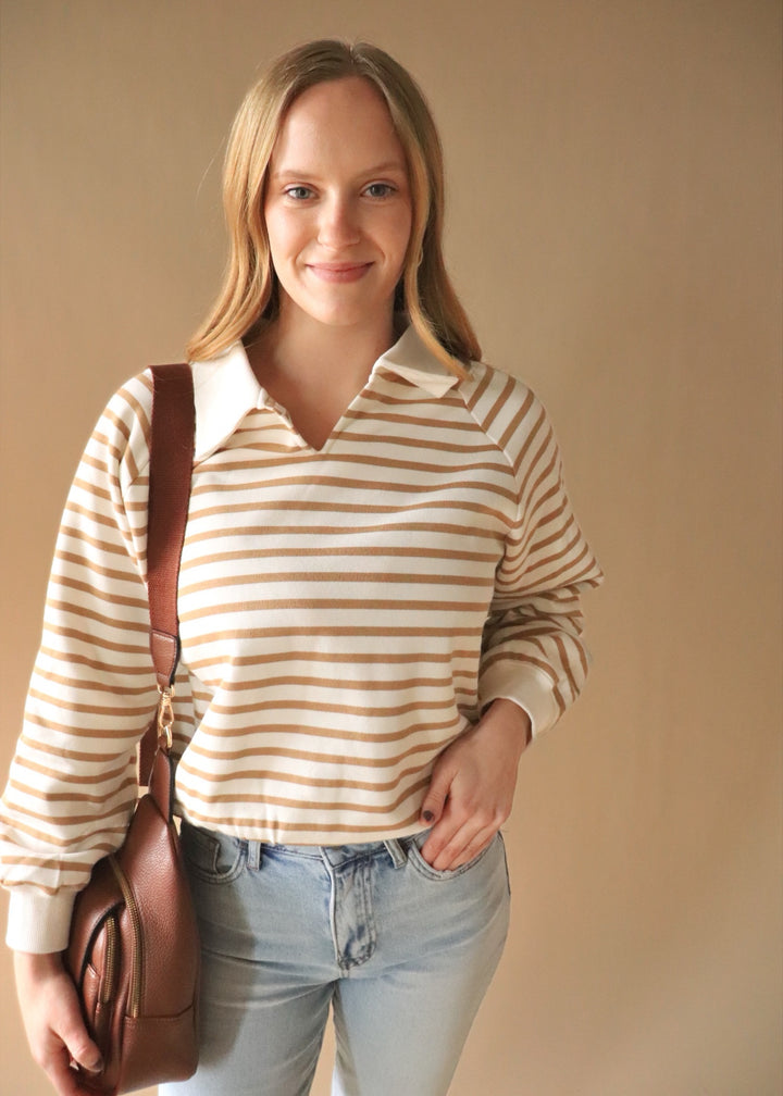 Tammy V Neck Stripe Top