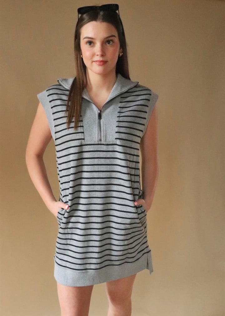 Zipped & Ready Stripe Dress