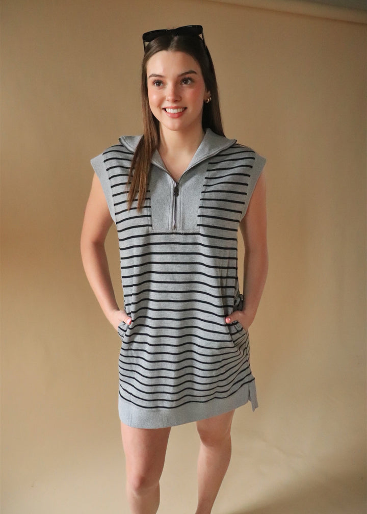 Zipped & Ready Stripe Dress