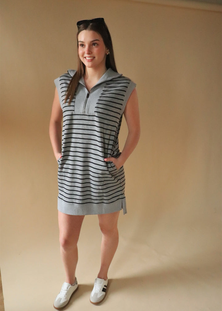 Zipped & Ready Stripe Dress