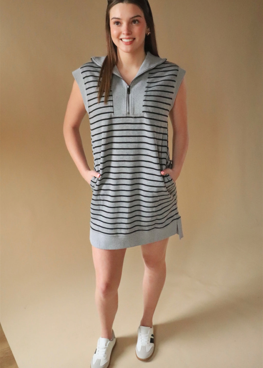 Zipped & Ready Stripe Dress