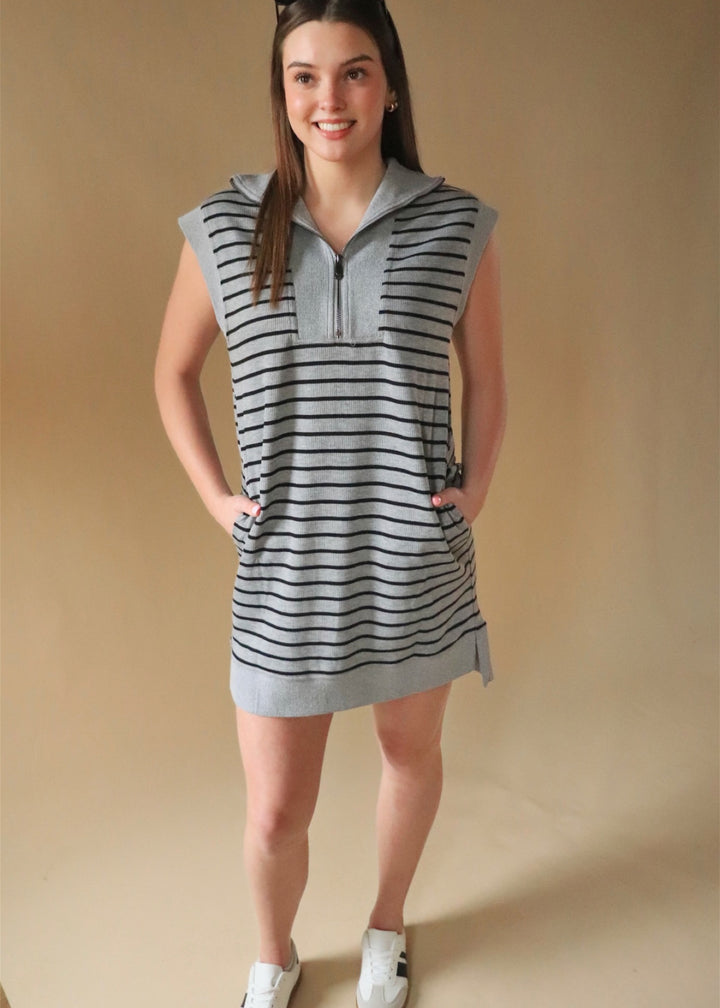 Zipped & Ready Stripe Dress