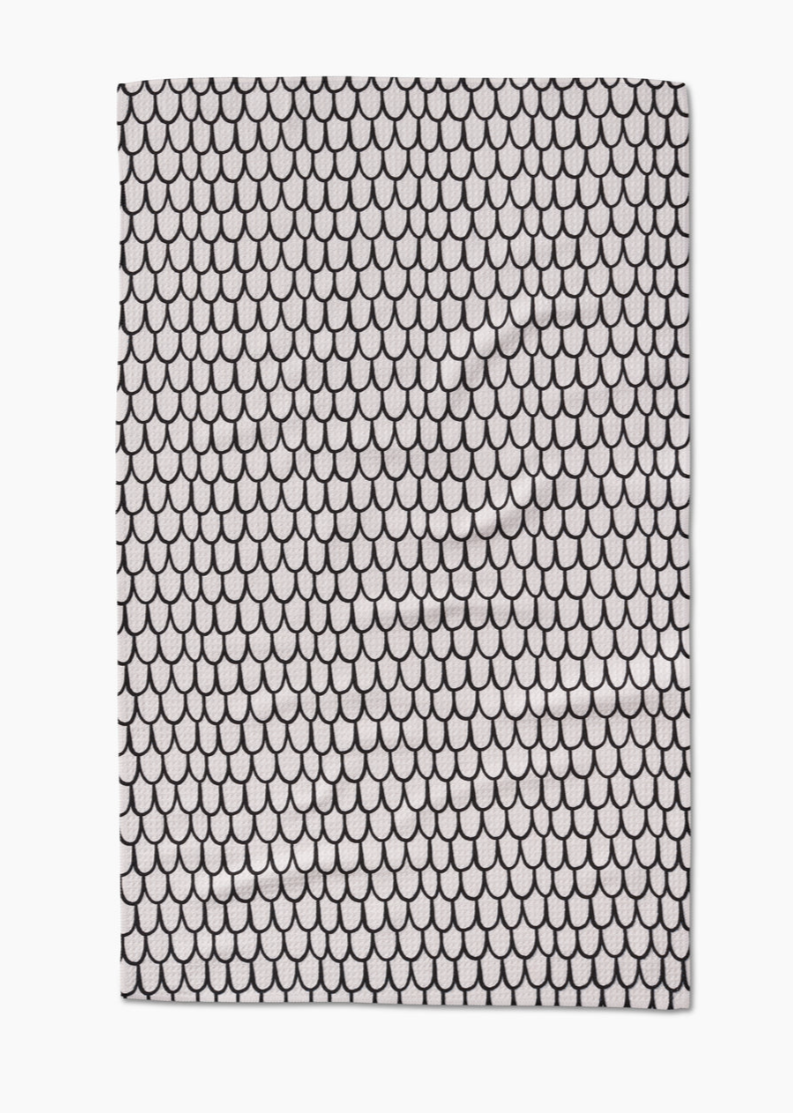 Fish Scale Scribble Kitchen Tea Towel Tea Towel