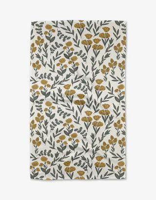 Charolette Yellow Kitchen Tea Towel