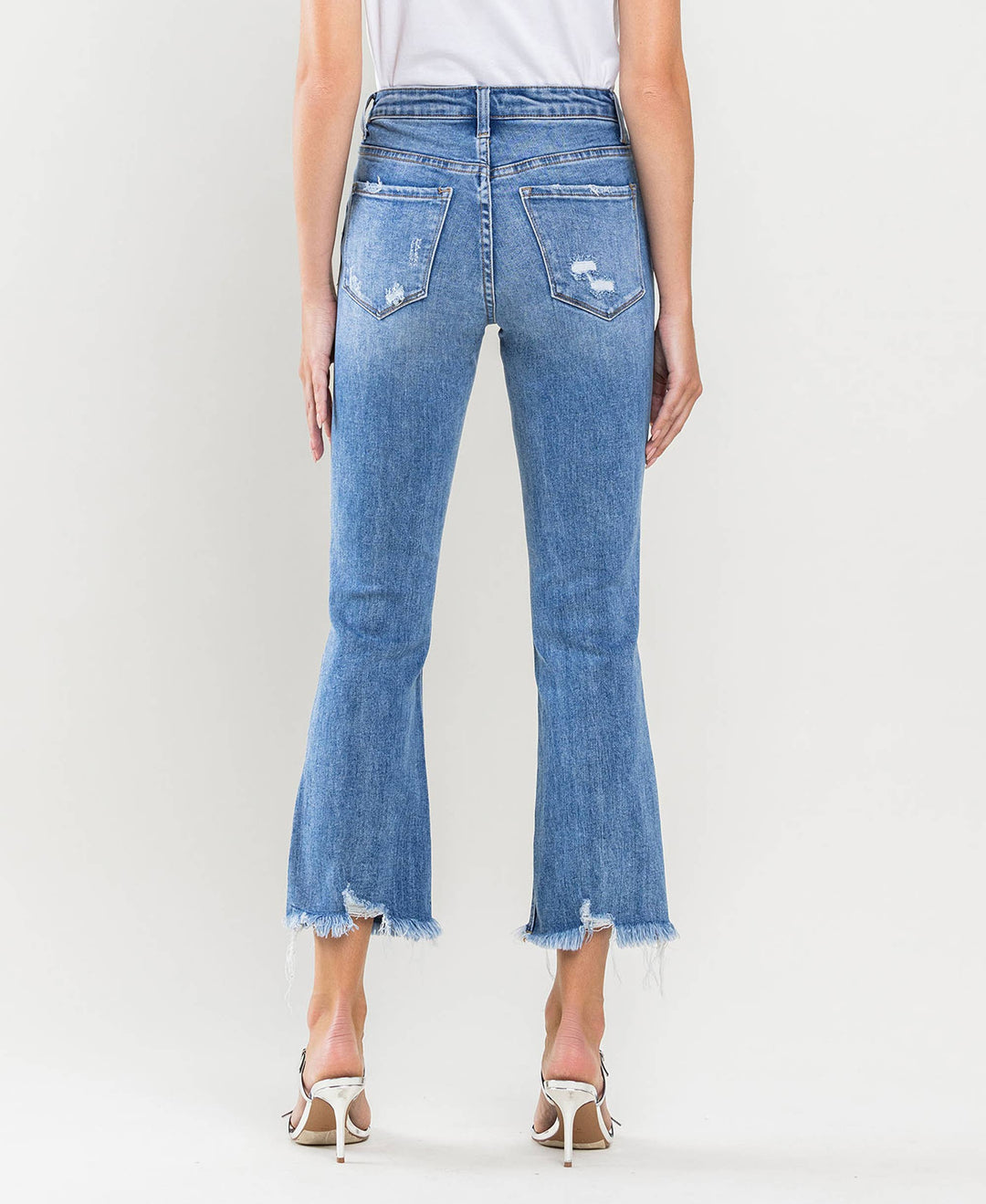 Amber High Rise Kick Back Flare Jeans