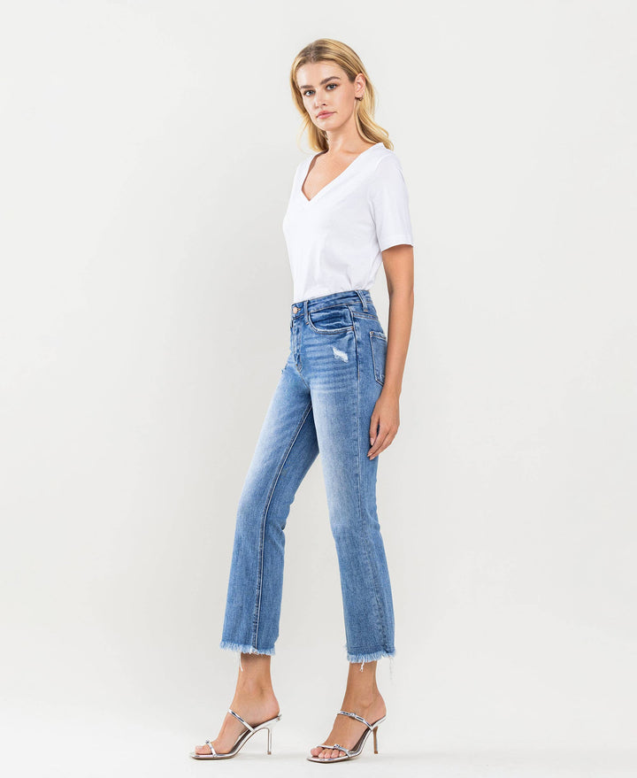 Amber High Rise Kick Back Flare Jeans