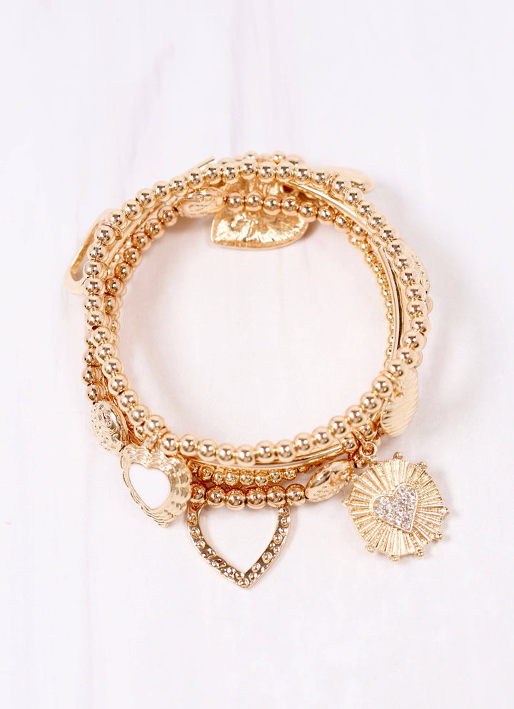 Milhouser Charm Bracelet Set GOLD