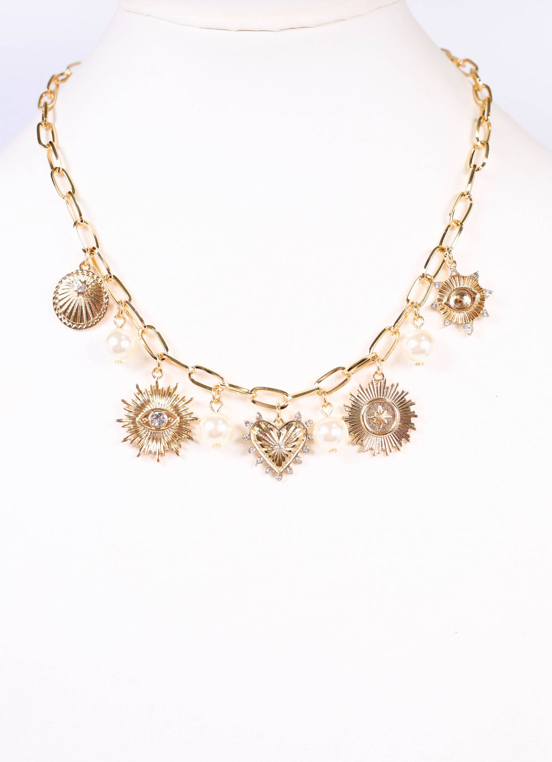 Munroe Charm Necklace GOLD