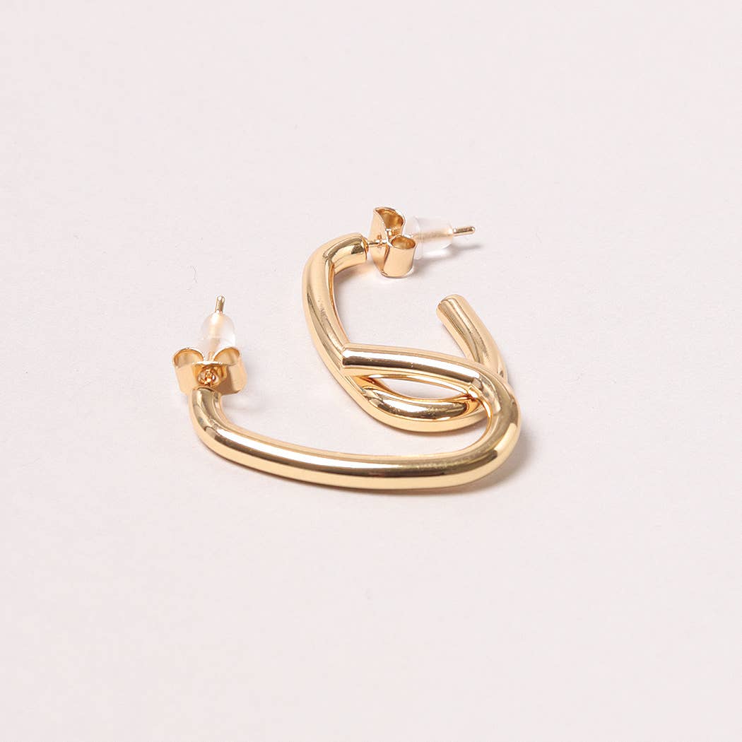 14K Gold-Dipped Long Post Earring