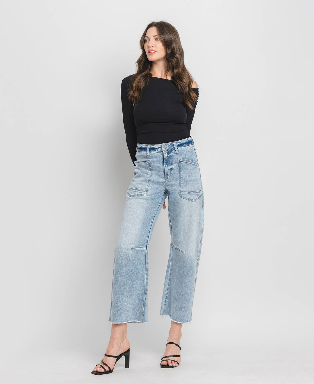 RESTOCK Super High Rise Barrel Denim Jeans