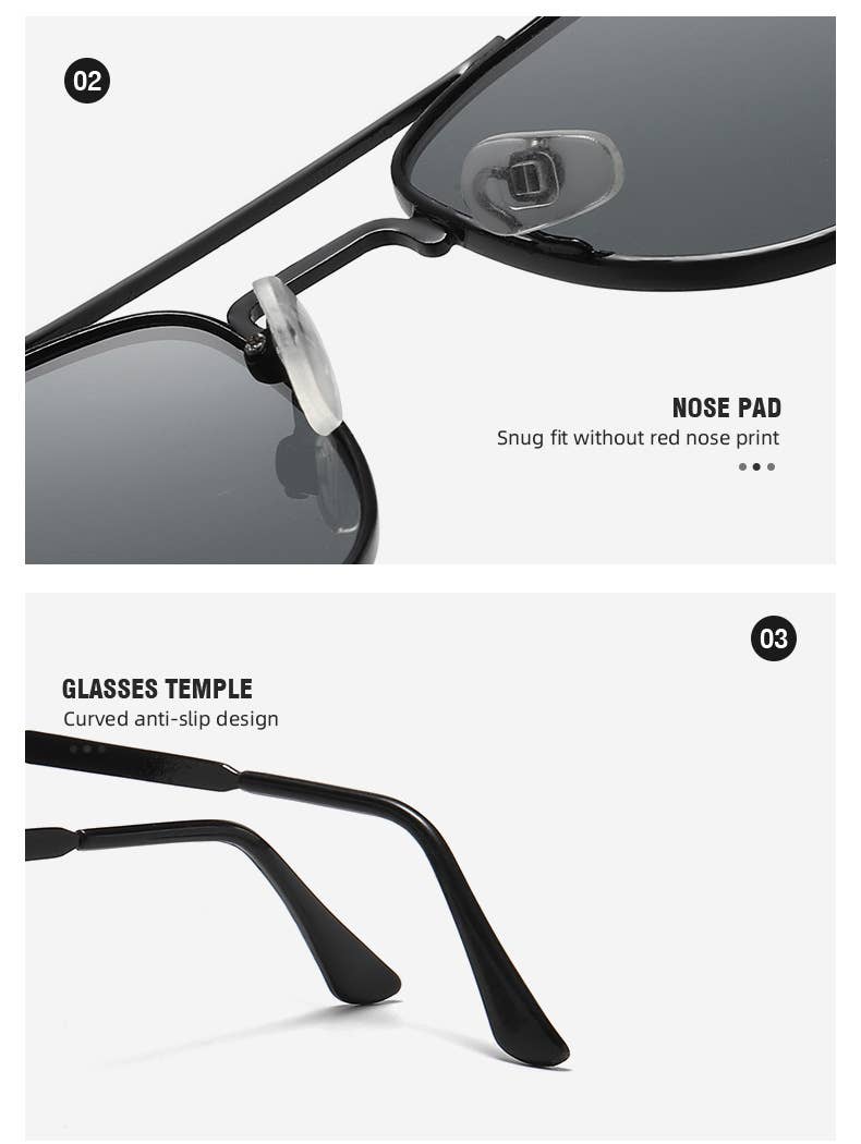 Flat Top Square Frame Sunglasses