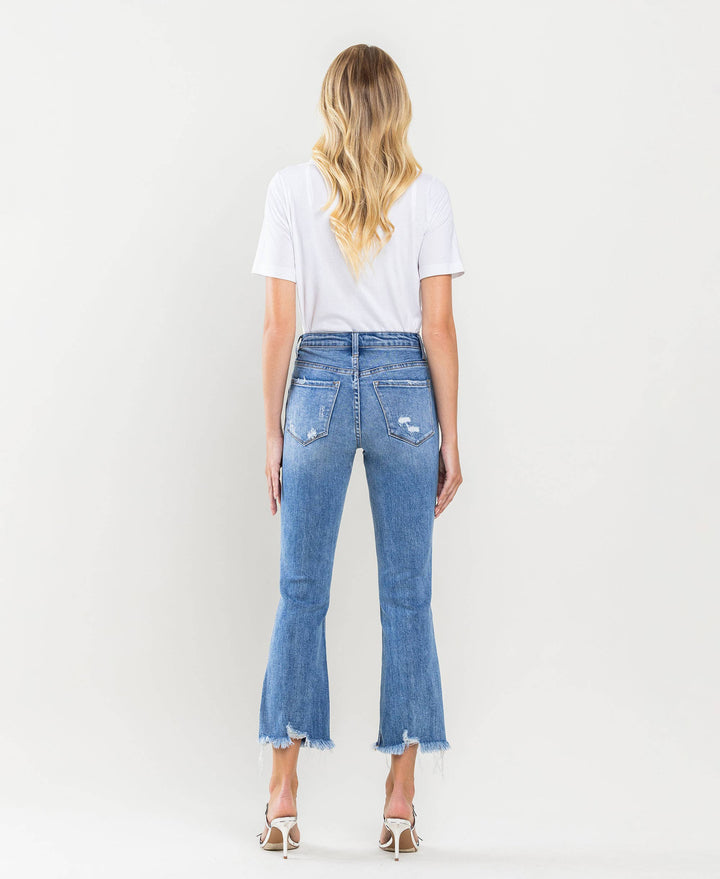 Amber High Rise Kick Back Flare Jeans