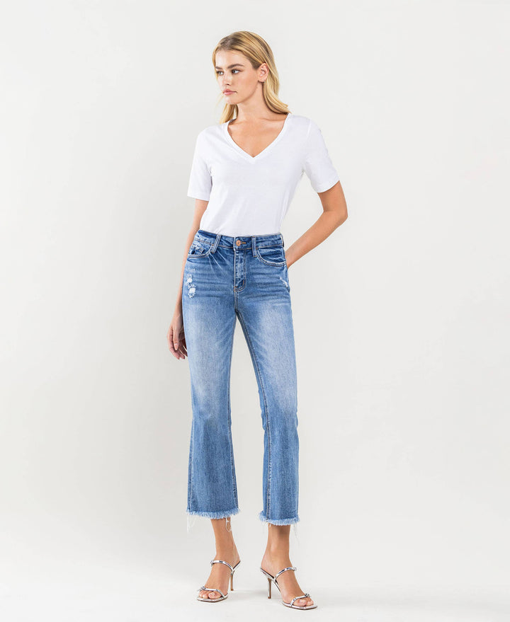 Amber High Rise Kick Back Flare Jeans