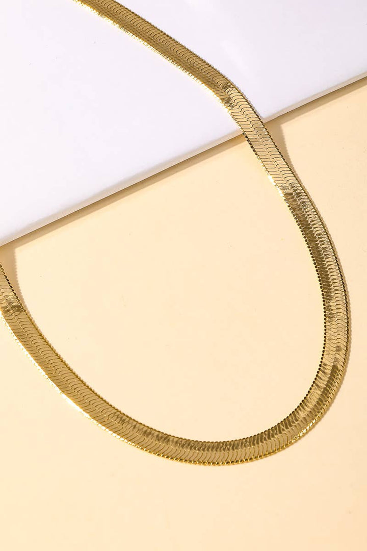 Wide Herringbone Necklace