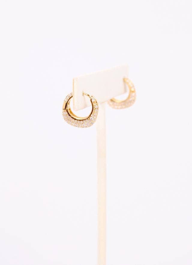 Jonathan CZ Hoop Earring GOLD