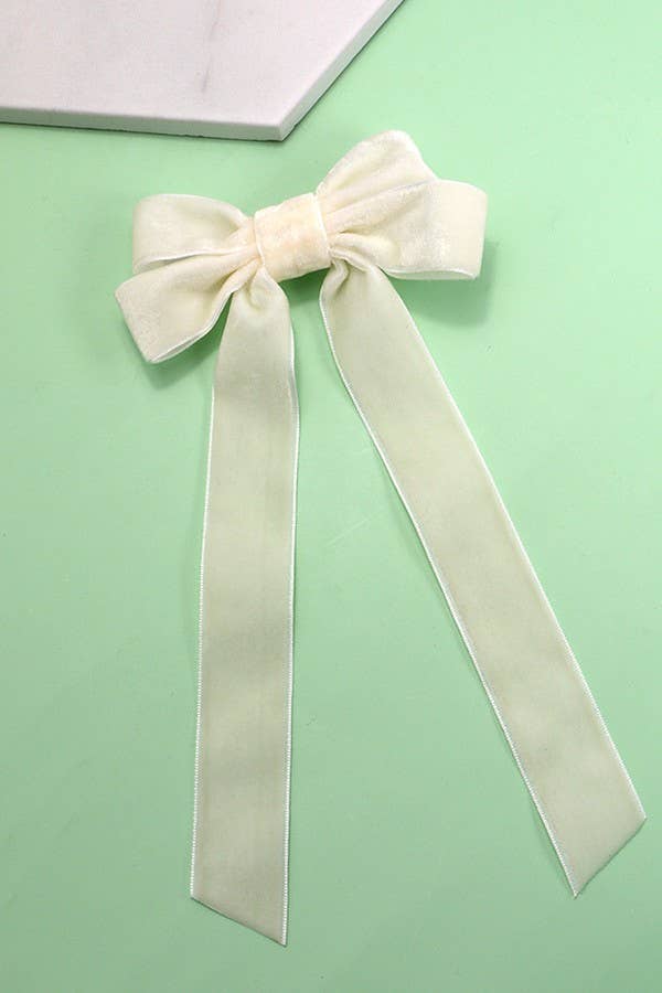 Velvet Ribbon Bow Hair Clip