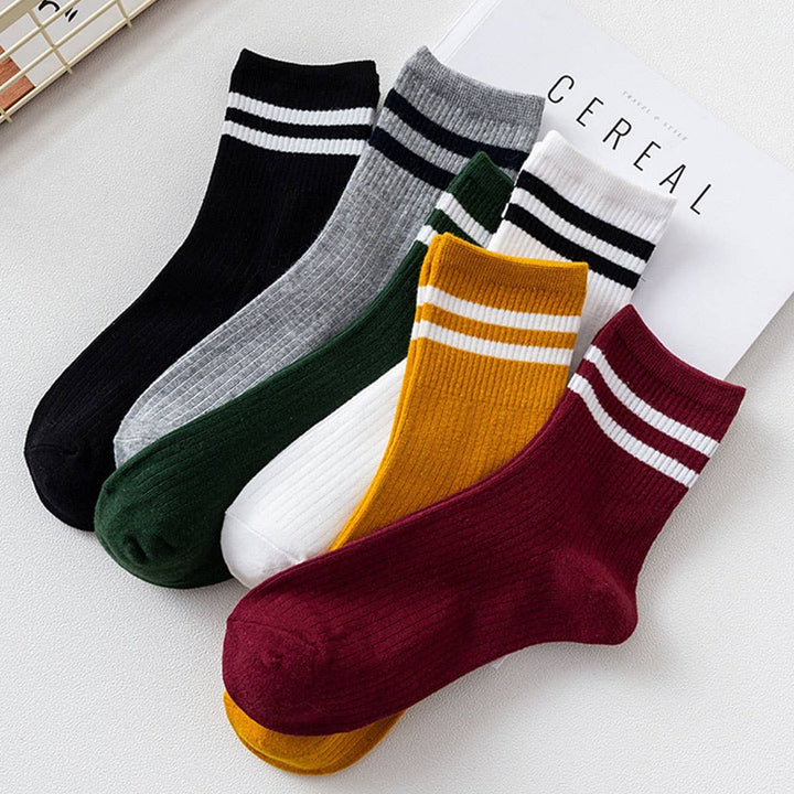 Light Grey & Black Stripe Daily Sock