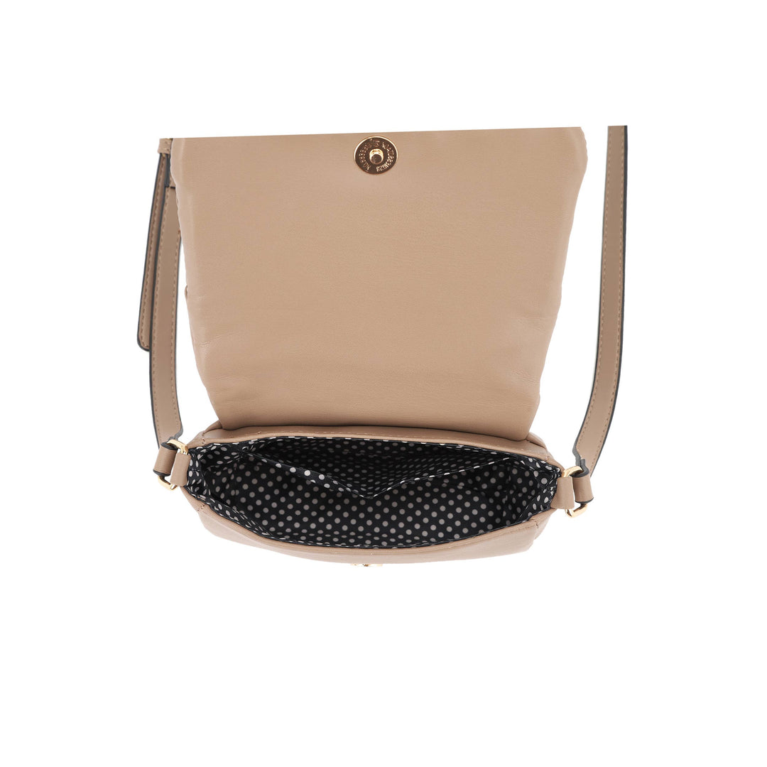 Black Emily Mini Woven Flap Crossbody Bag